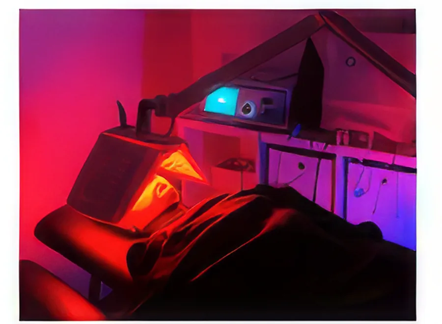 Infrared photobiomodulation panel treatment in a clinical room